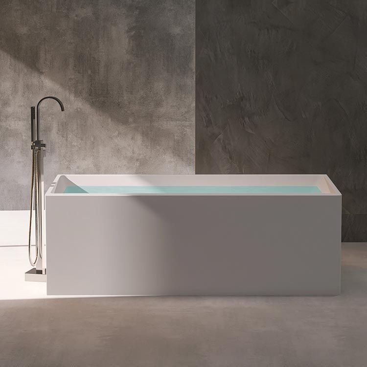Modern Rectangular Bath Tub Acrylic Freestanding Bathtub for Home