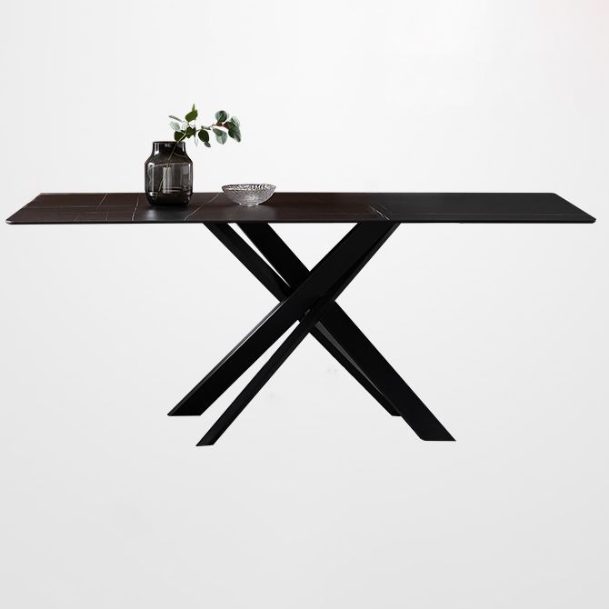 1/2/5/7 Pieces Dining Chairs Set  Black Sintered Stone Dining Table Set for Home