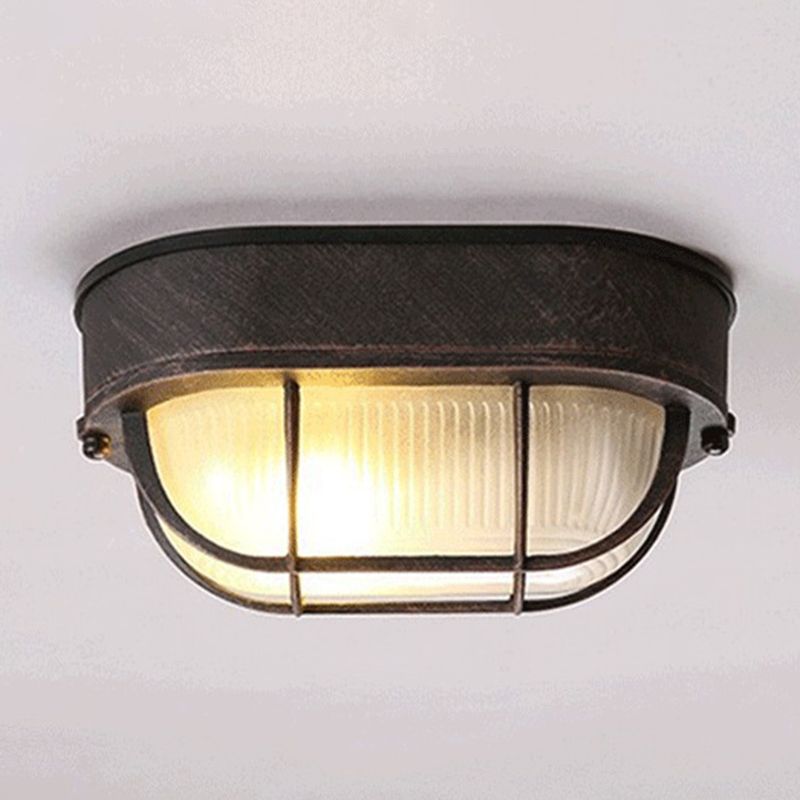 Industrial Style Aluminum Vanity Light Ellipse Shape Vanity Lamp for Shower Room