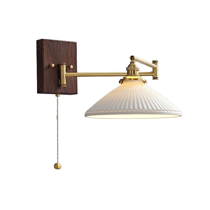 Simple Geometric Stone Wall Lamps Metal Wall Light Fixtures for Bedroom