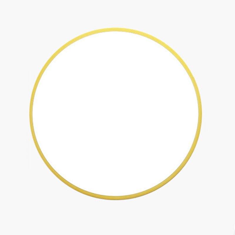 1-Light Round Flush Ceiling Light Fixture Modern Style Metal Led Flush Mount