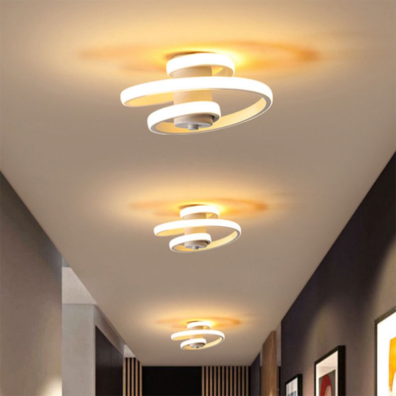 Silice Gel DEL Ceiling Light in Modern Simplicity Aluminium Flush Mount for Living Room
