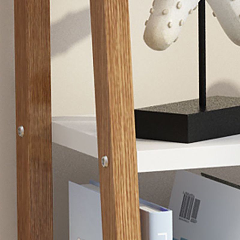 Modern Ladder Shelf Bookcase Wooden Bookshelf for Study Room