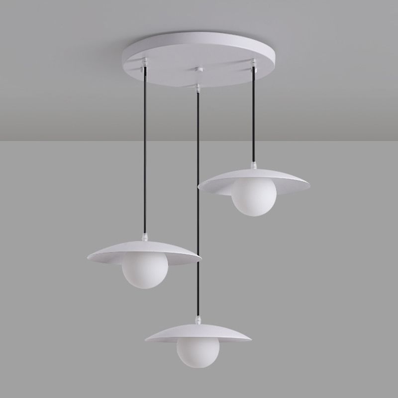 Industrial White Ceiling Light Glass Kitchen Island Lighting for Home