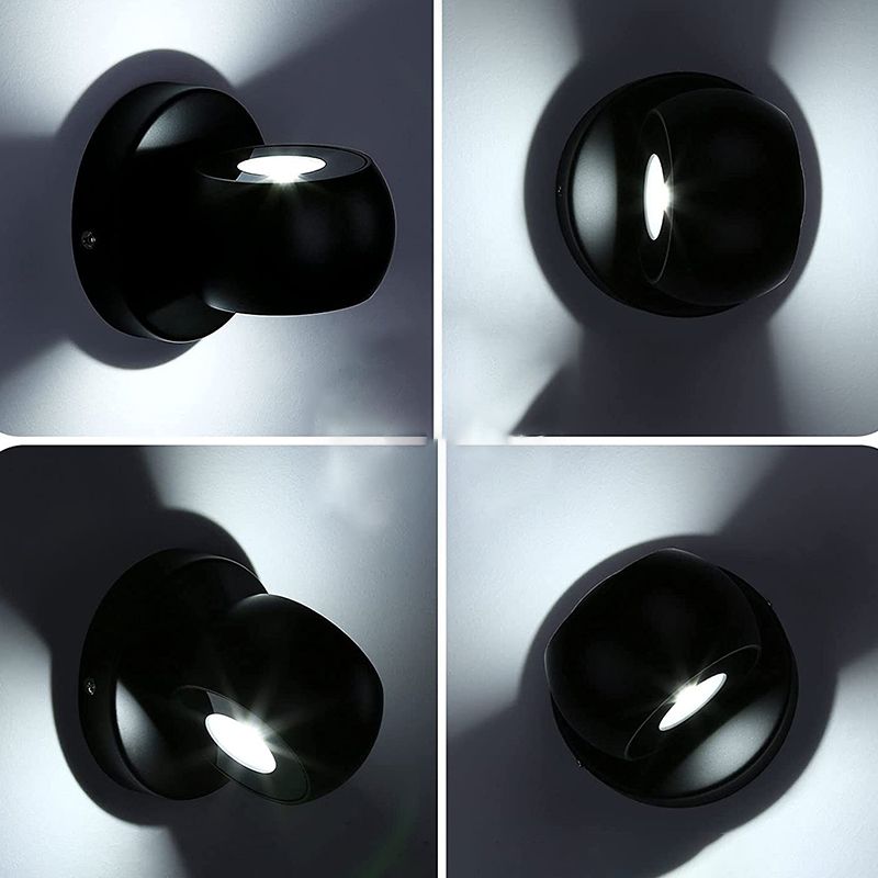 Modern Style Ball Shade Wall Lamp Metal 2 Lights Sconces for Living Room