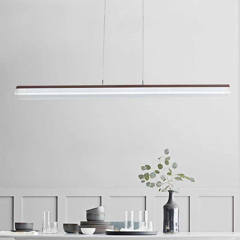 Simple LED Island Light Modern Style Metal Hanging Light for Dining Room