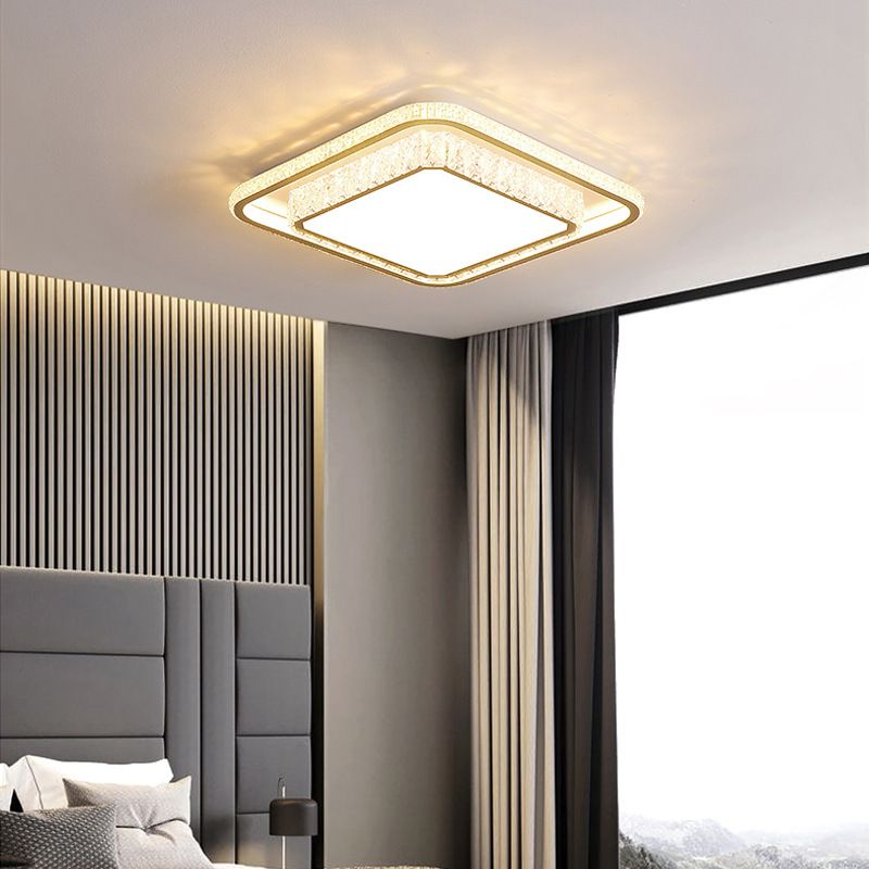 Luz de montaje de techo de cristal geométrico de iluminación de techo de montaje de LED de estilo moderno
