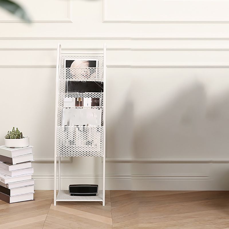 Urban Bookshelf Closed Back Metal Vertical Shelf for Living Room