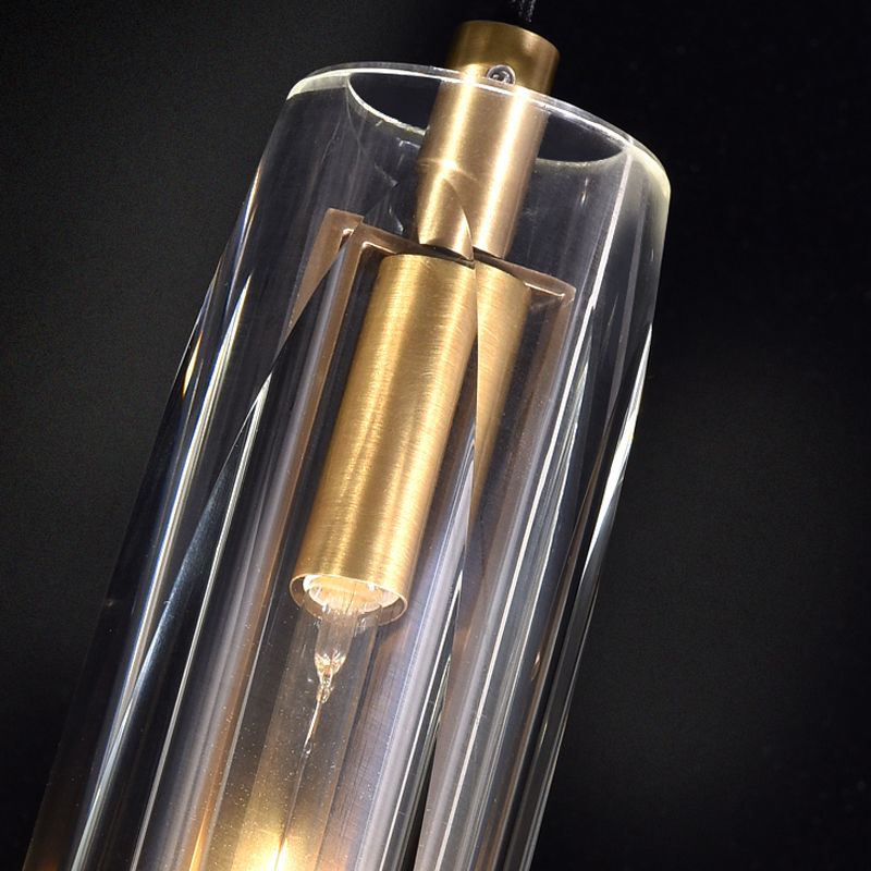 Oval Shade Crystal Wall Sconce Modern Style 1 Light Wall Mount Light Fixture