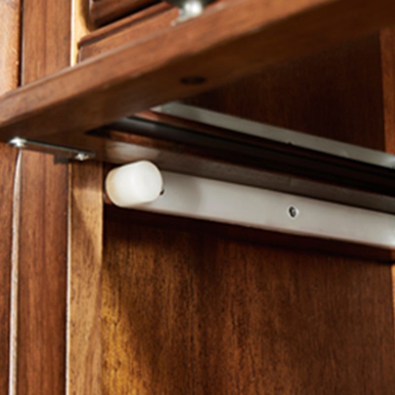 Wooden Standard Bookcase Modern Style Closed Back Vertical Bookshelf With Door