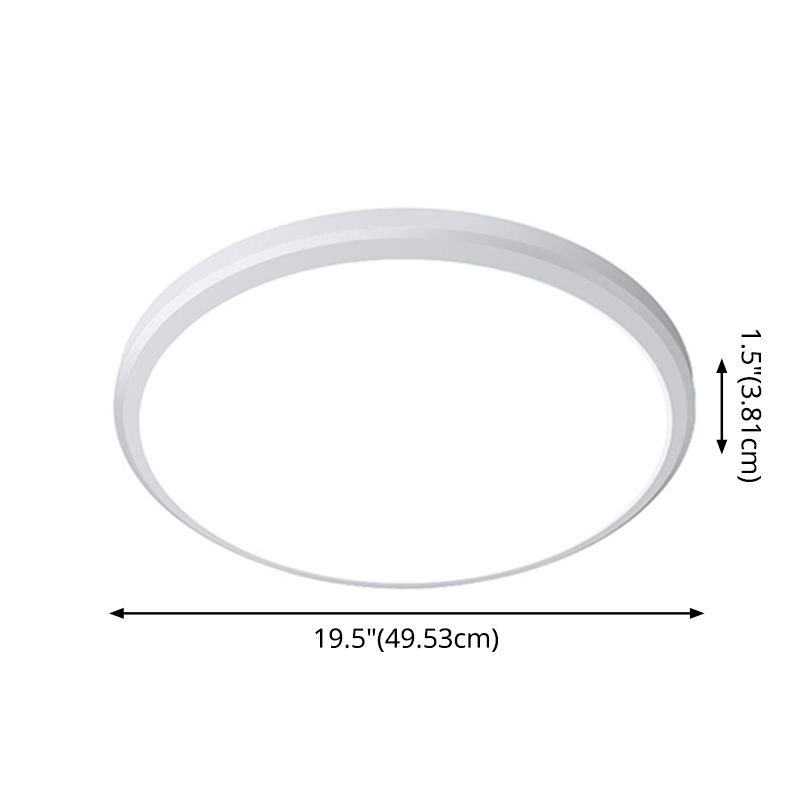White Ultrathin Ceiling Light Simple Acrylic LED Round Flush Mount Light for Kitchen