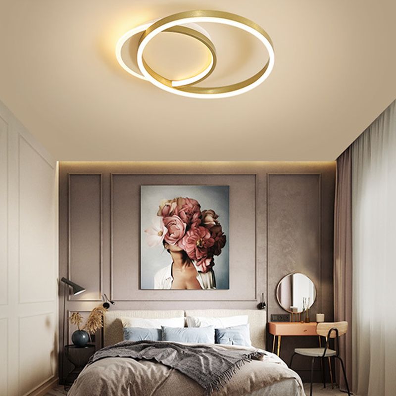 Circle Ceiling Light Fixture Minimalist LED Aluminum Ceiling Mounted Light