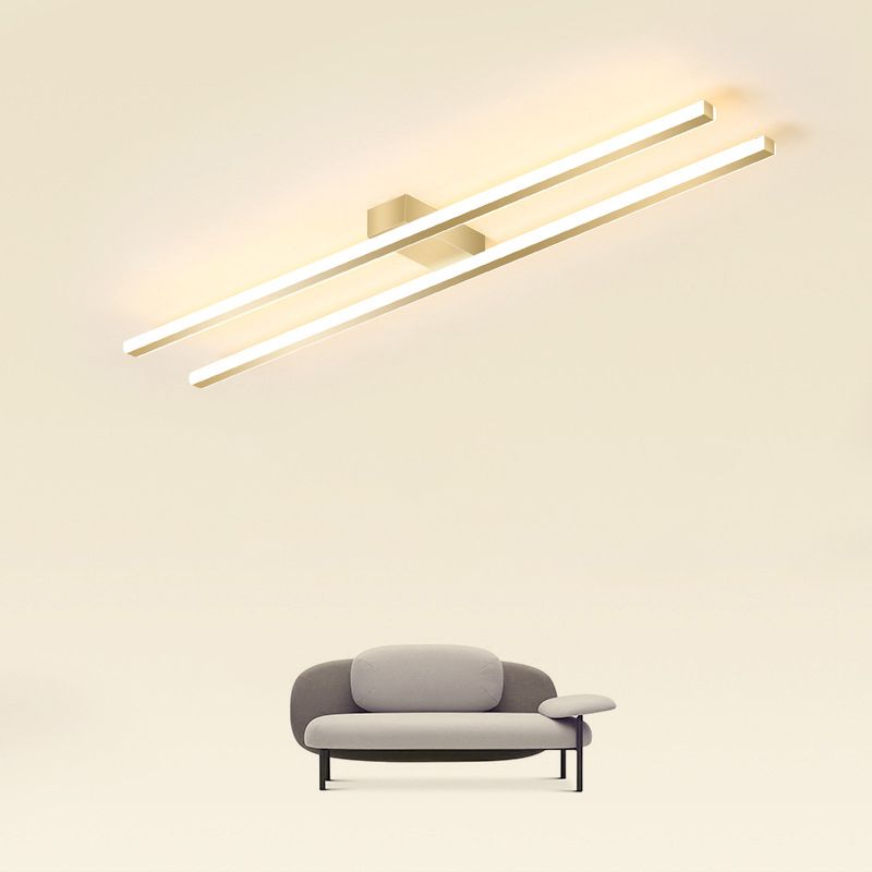 Lignes parallèles LED encastré simplicité acrylique Ultra-mince couloir éclairage monté au plafond