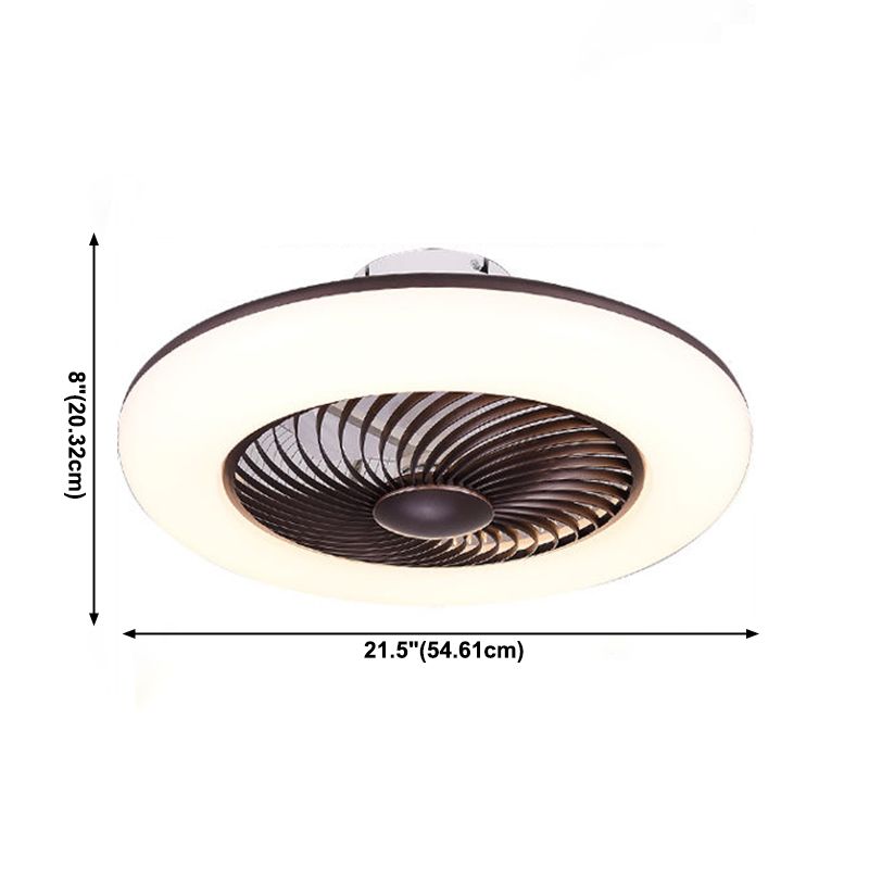 Runde Lüfterleuchte Deckenleuchte Makkaron Acryl -Esszimmer LED Semi Flush Light