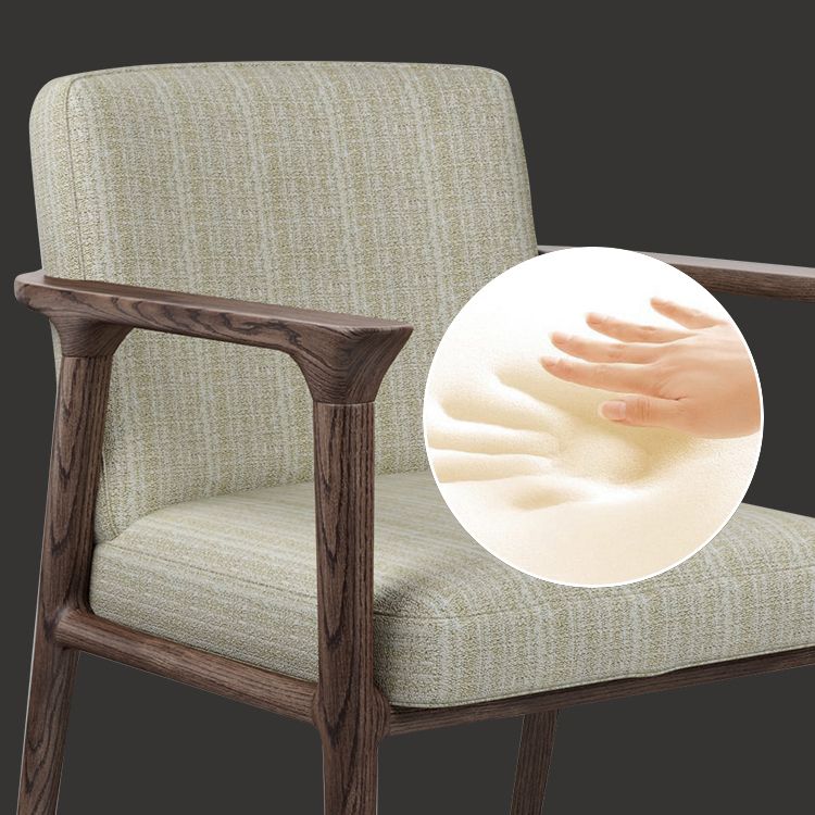 Traditional Style Ash Wood Chairs Solid Back Arm Kichen Dining Rooms Chair