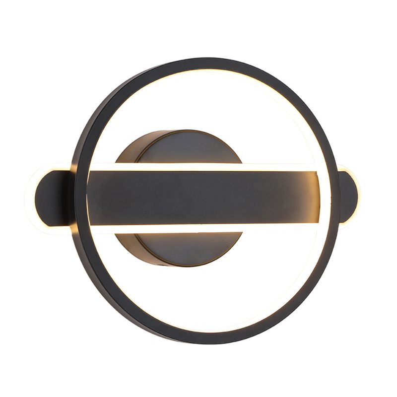 1 lumière du cercle de cercle Light Light Metal Mur de style moderne pour le chevet de l'hôtel