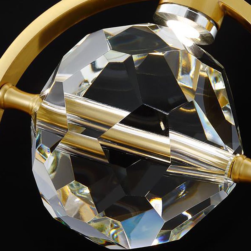 Luce geometrico in stile moderno cristallo 1 luci soffitte appese in oro