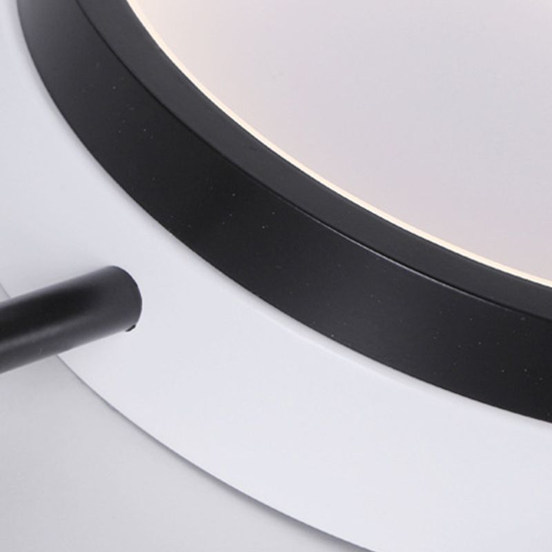 Black Molecular LED Flush Light Nordic Acrylic 4/5 Light Living Room Ceiling Lamp in Warm/White Light