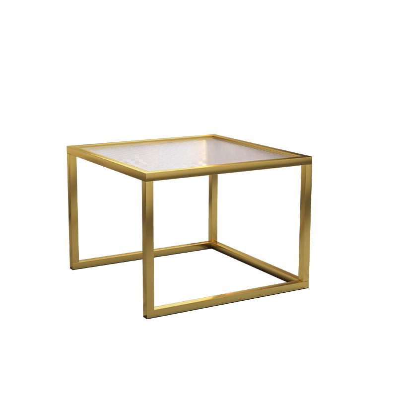Minimalist Glass Top Coffee Table Round Open Shelf Cocktail Table