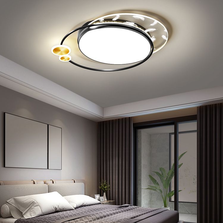 3 Light Ceiling Lamp Modern Style Metal Ceiling Lighting for Living Room