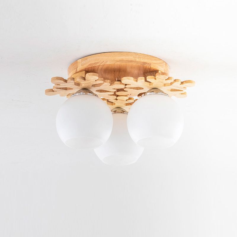 Minimalist Ball Shape Ceiling Light Fixture Glass Bedroom Ceiling Mount Lamp Fixture