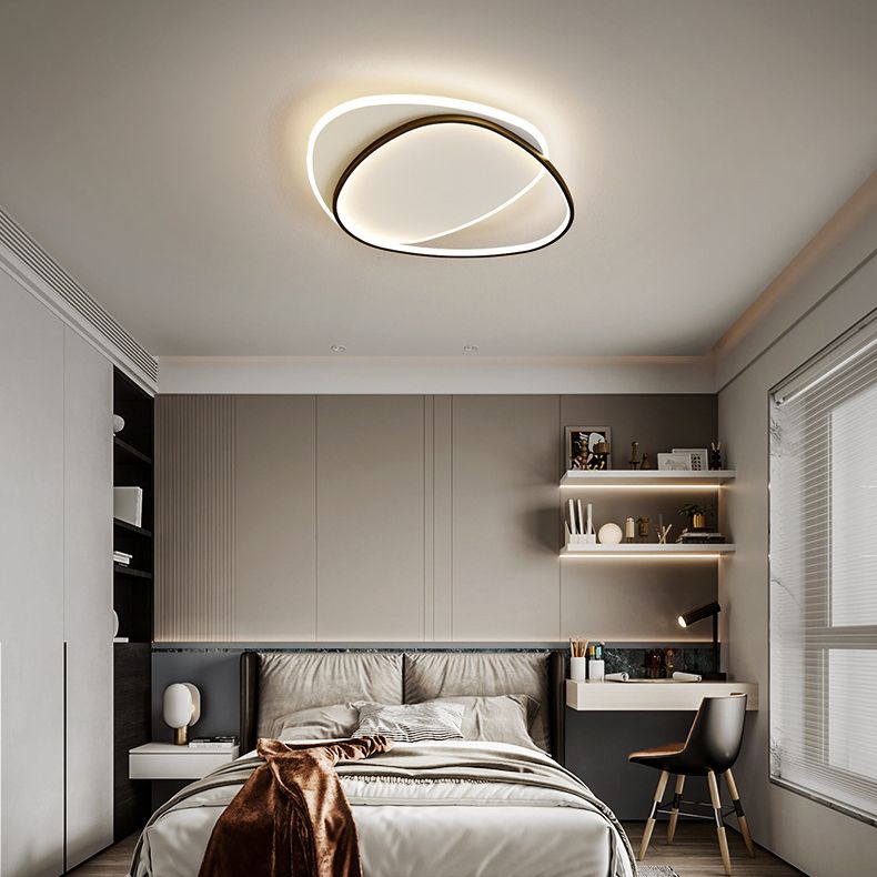 Luz de montaje empotrado de metal de geometría minimalista para pasillo, dormitorio y cocina