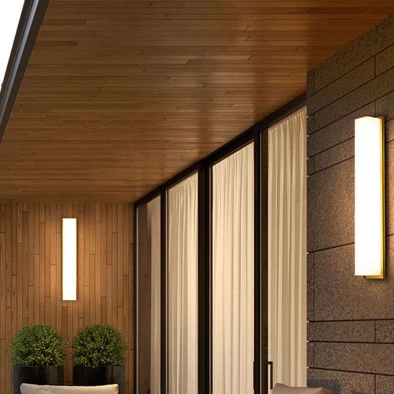 Modern Metal Wall Sconce Cylinder 1 Light Wall Light with Glass for Bedroom