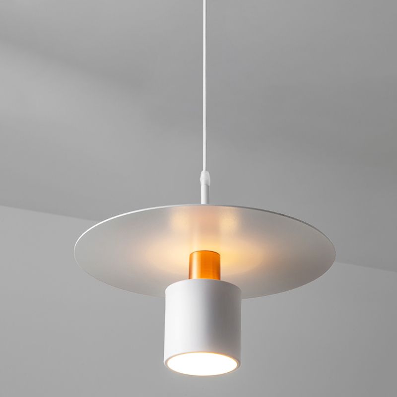 Lampe suspendue à la teinte en métal simple luminaire pendentif pour salle à manger du salon