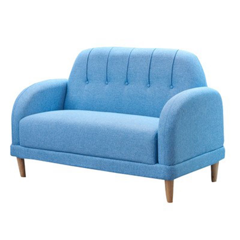 Stationary Fabric Living Room Square Arm Sewn Pillow Back Sofa
