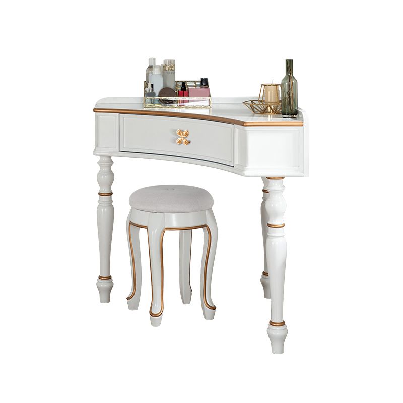 Two Piece Victorian Vanity Set One Drawer Wood Dressing Table