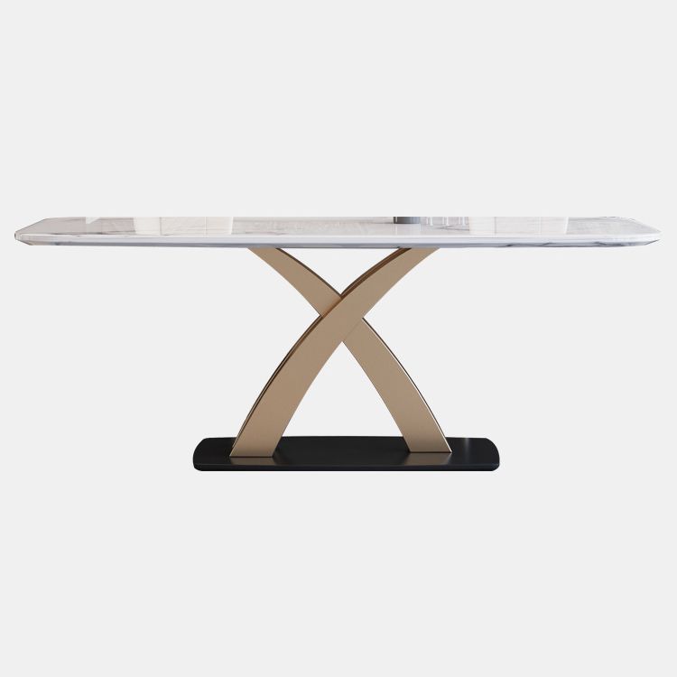 Modern Style Marble Table with White Rectangle Shape Table for Home Use