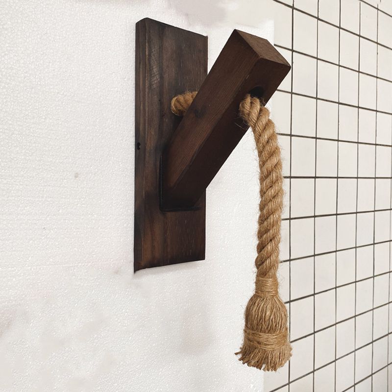 Nackte Glühbirne Seil Wandleuchte Beleuchtung Einzellicht Holz Wandleuchte für Bar Restaurant