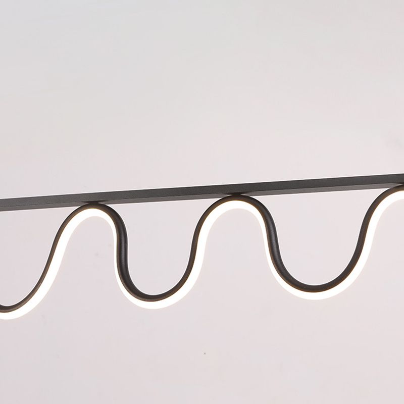 Linear Shape Island Pendant Contemporary Style Metal 1 Light Island Lighting