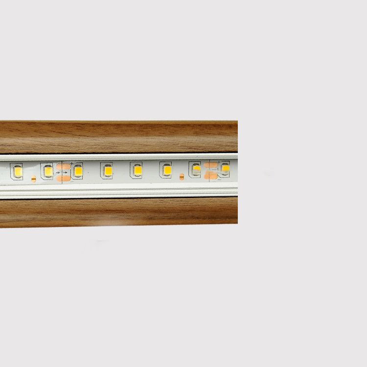 Zeitgenössische Küche Anhänger Leichtes lineares Holz 1 Licht Anhänger Beleuchtung