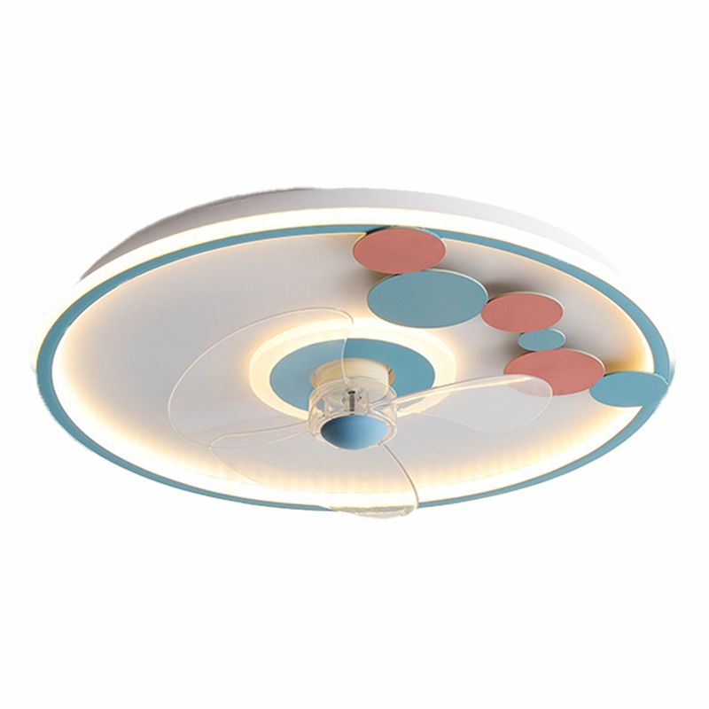 2 Light Ceiling Fan Light Modern Style Metal Ceiling Fan Light for Living Room