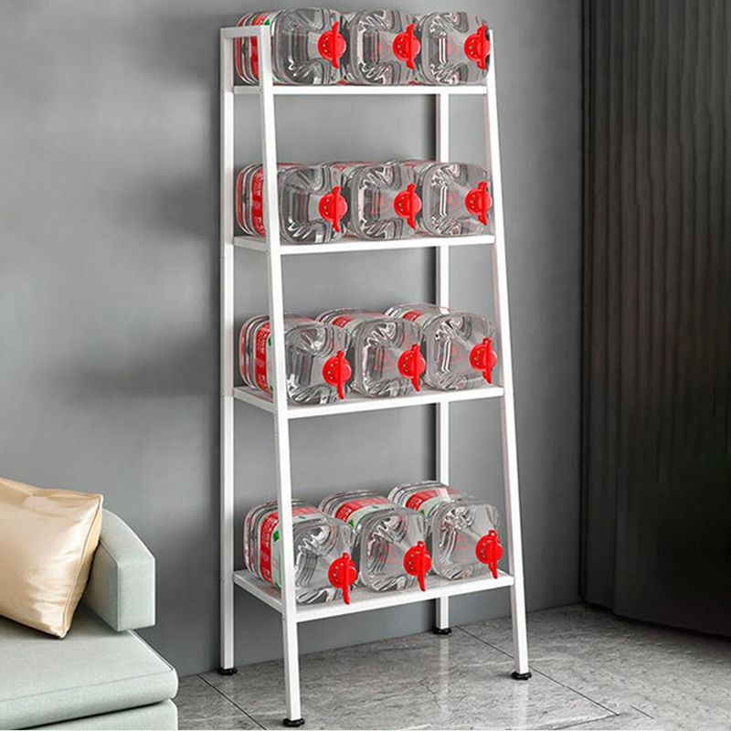 Contemporary Open Bookcase Metal Ladder Bookshelf for Kitchen