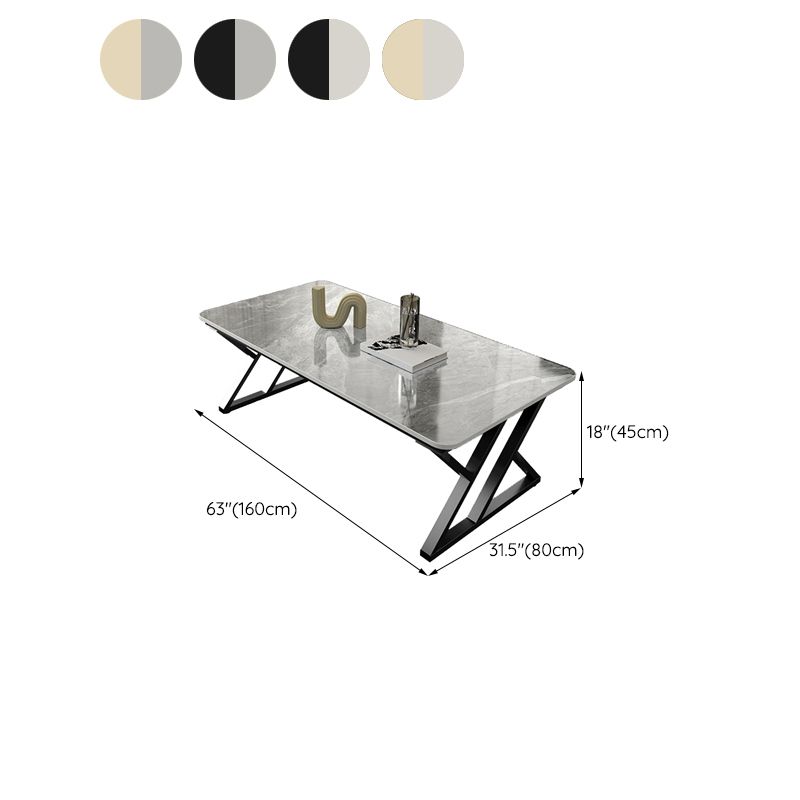 Modern Trestle Coffee Table SlateRectangle Coffee or End Table