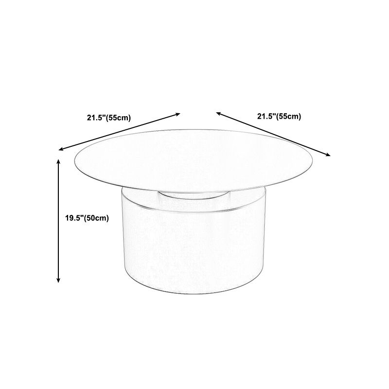 Modernism Black/White Pedestal 1 Coffee Table Round Metal Table