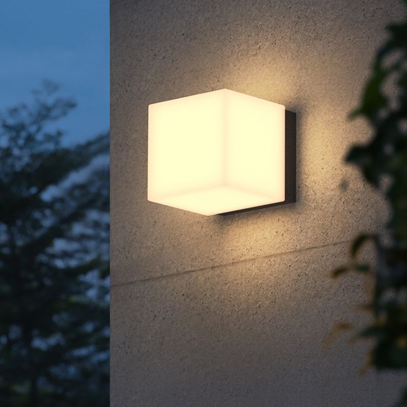 Square Wall Sconce Contemporary Outdoor Sconce Light Fixture