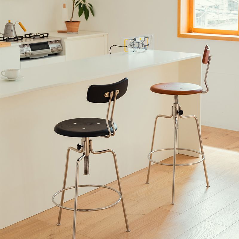 Modern Rotatable Bar Stool Low Back Counter Bar Stool for Home