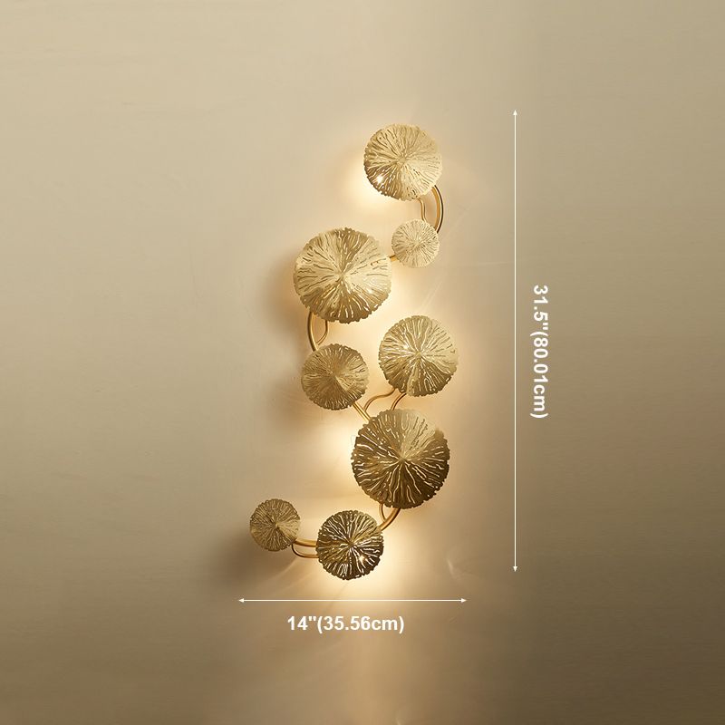 Éclairage mural de forme multiples uniques Éclairage mural métallique de style moderne en laiton