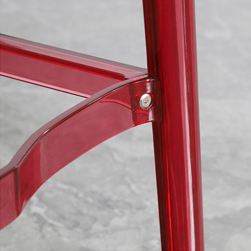 Industrial Armless Low Back Stool Acrylic Bar Stool for Living Room