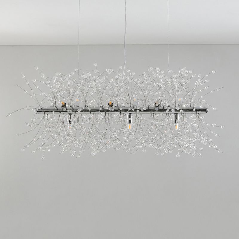 Luce a ciondolo di Crystal Island di ramificazione Modern Dining Room Isola lampade