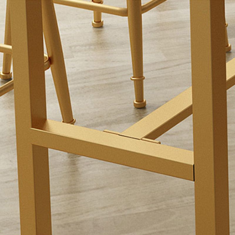 Glam Style Wooden Counter Table Rectangle Counter Table for Home