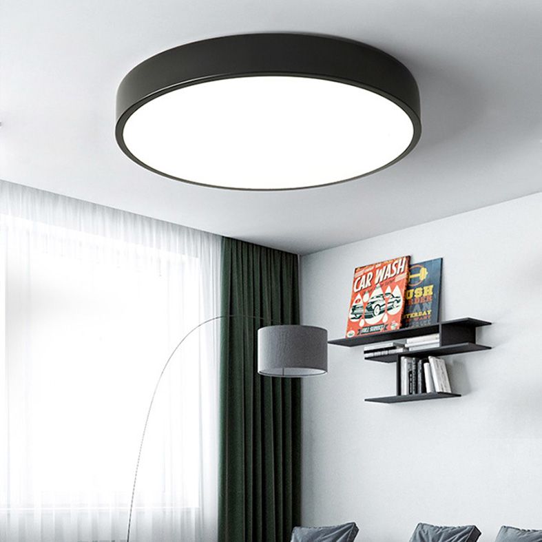 Modern Style Simple Flush Mount Ceiling Light with Acrylic Shade for Bedroom