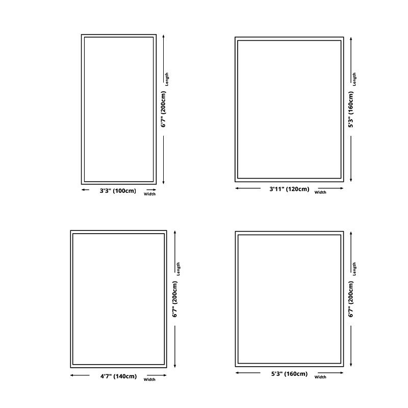 Traditional Border Printed Carpet Polyester Area Rug Non-Slip Backing Indoor Carpet for Living Room