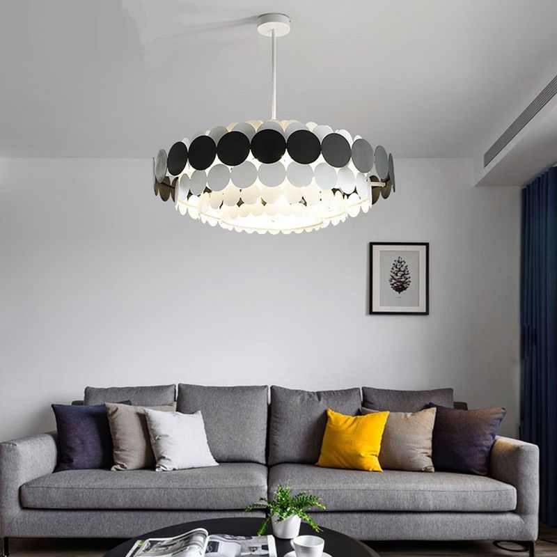 Lampadario in stile nordico semplice luce sospesa con ombra acrilica per camera da letto
