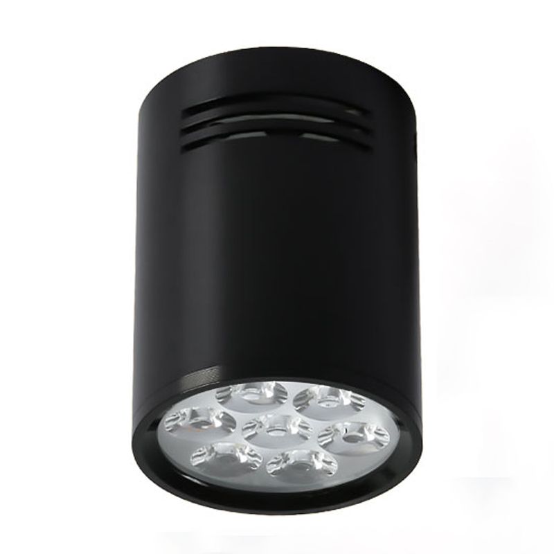 Cylindrical Shape Ceiling Lamp Modern Simple Style Aluminium 1 Light Flush Mount for Aisle