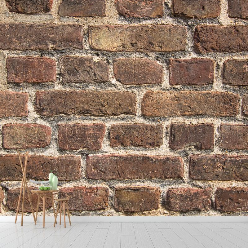 Industrial Style Dilapidated Brick Wall Mural for Dining Room, Personalized Size Available