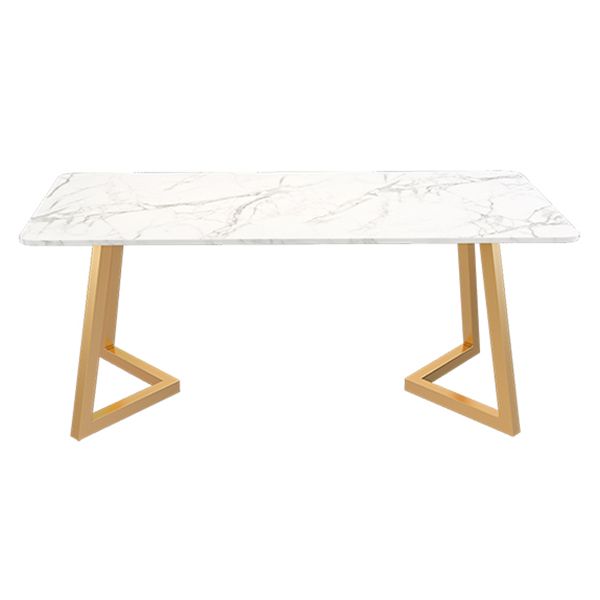 Mesa de comedor rectangular de lujo tradicional, muebles de mármol para el hogar